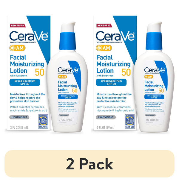 SPF 50 Moisturizing Face Lotion for Oily Skin — 2 Pack – Front Bottle Shot | Lumeal California