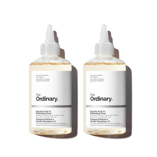 Glycolic Acid 7% Brightening Daily Exfoliating Toner 2-Pack – Front Bottle Shot | Lumeal California