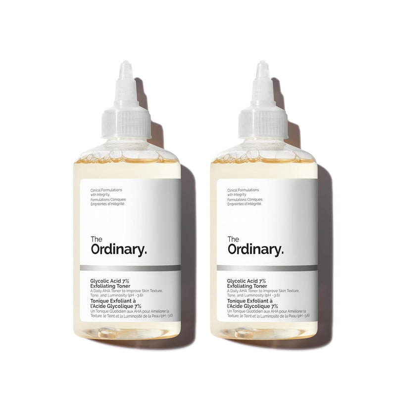 Glycolic Acid 7% Brightening Daily Exfoliating Toner 2-Pack – Front Bottle Shot | Lumeal California