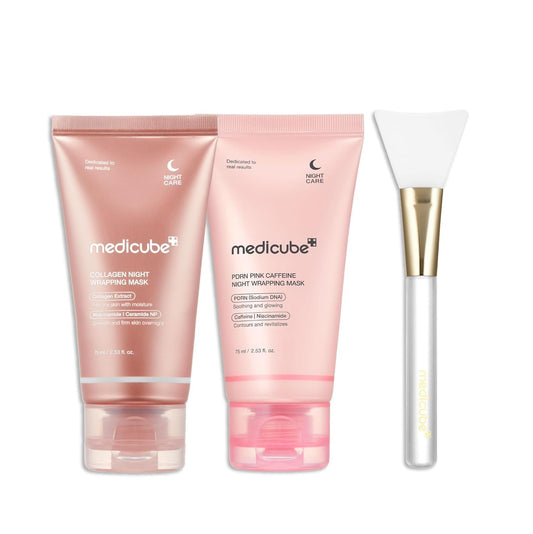 PDRN Caffeine & Collagen Overnight Wrapping Mask Duo – Front Bottle Shot | Lumeal California