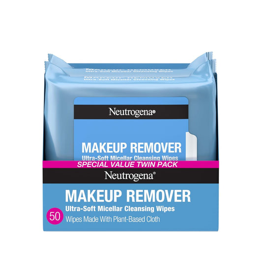 Micellar Makeup Remover Face Wipes Alcohol-Free Twin Pack – Front Bottle Shot | Lumeal California