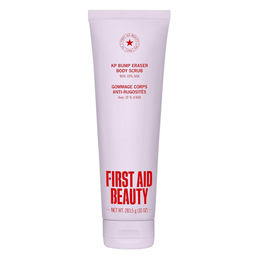 AHA 10% Body Scrub for Keratosis Pilaris – 8oz – Front Bottle Shot | Lumeal California