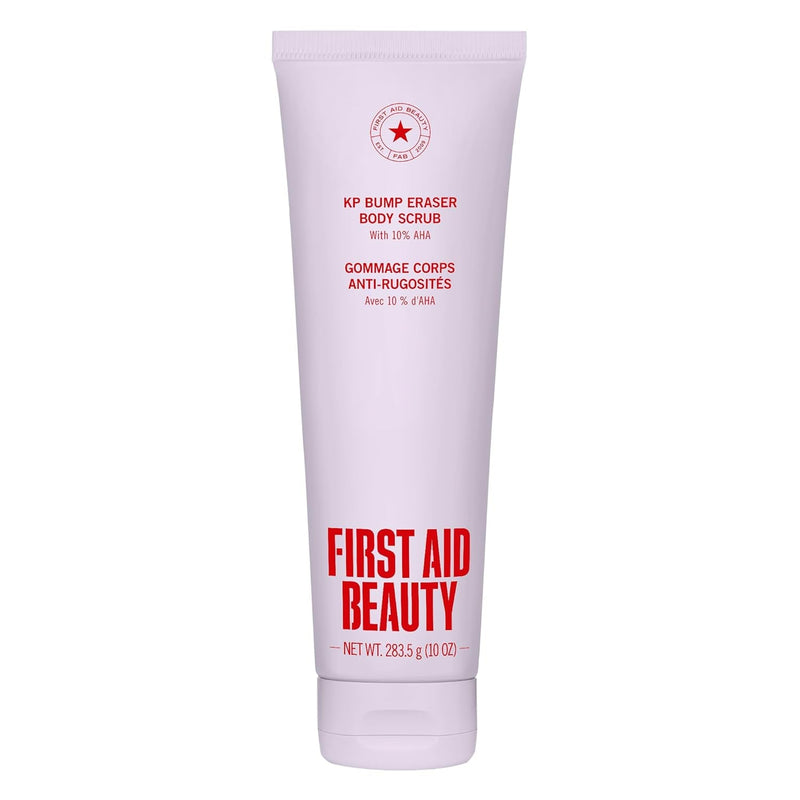 AHA 10% Body Scrub for Keratosis Pilaris – 8oz – Front Bottle Shot | Lumeal California