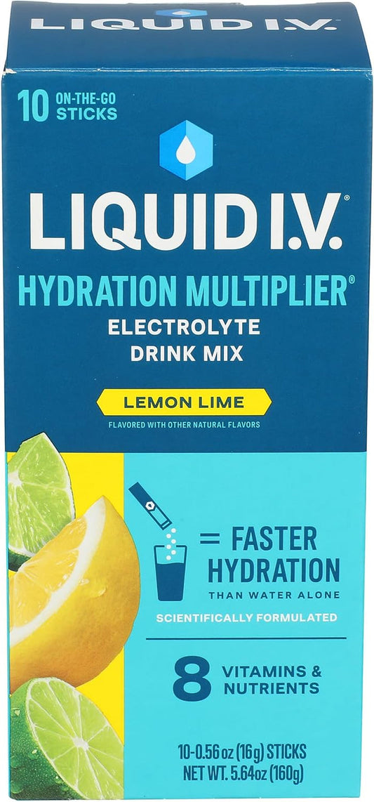 Lemon Lime Electrolyte Hydration Drink Mix 10-Pack – Front Bottle Shot | Lumeal California