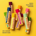 Natural Beeswax Moisturizing Lip Balm 4-Pack Size & Scale Reference Shot
