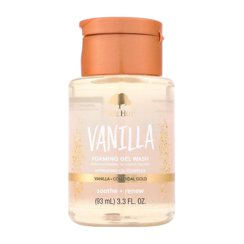 Vanilla Foaming Gel Body Wash with Shea Butter Travel Size – Front Bottle Shot | Lumeal California