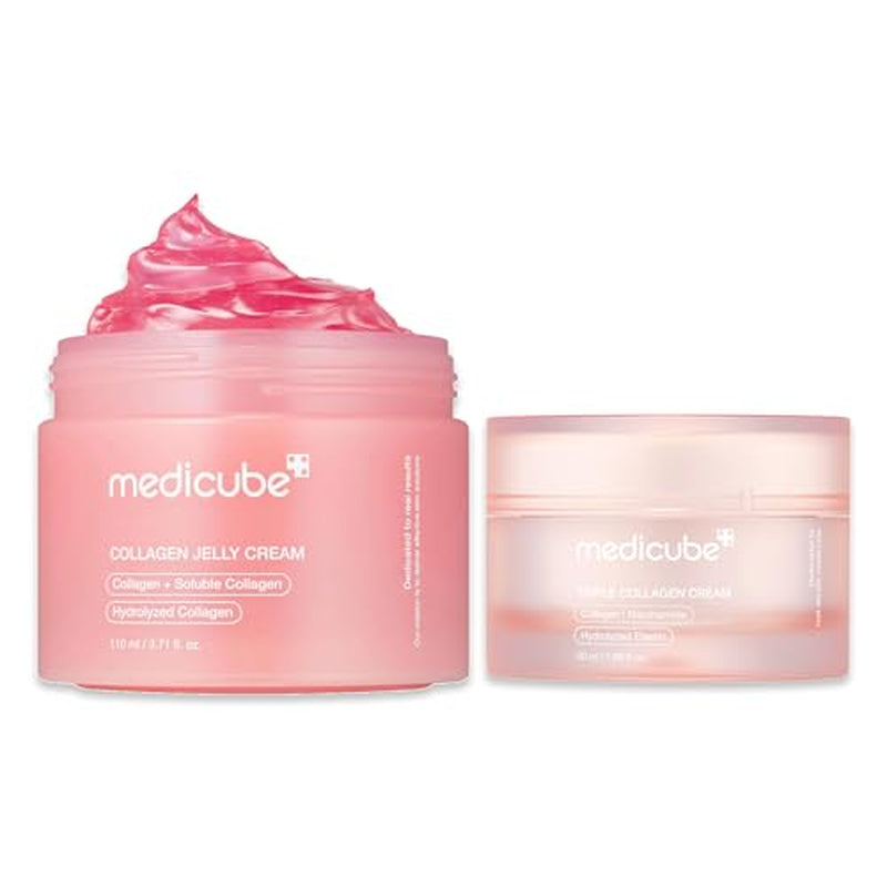 Collagen Jelly + Triple Collagen Cream Bundle for Glowing Skin – Front Bottle Shot | Lumeal California