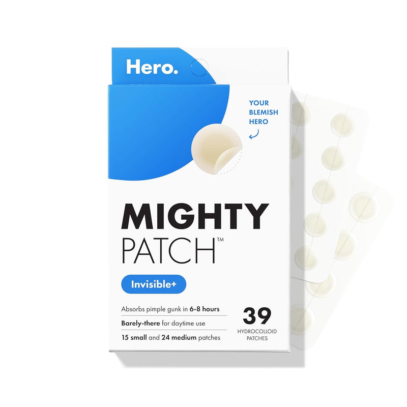 Invisible Daytime Hydrocolloid Acne Patches 39 Count – Front Bottle Shot | Lumeal California