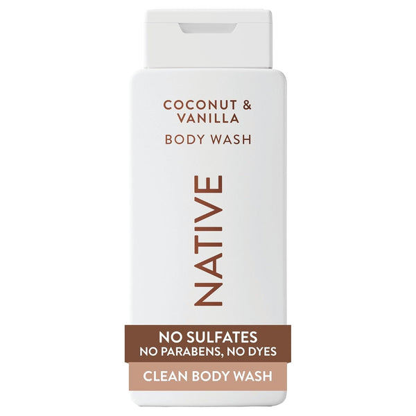 Natural Coconut & Vanilla Body Wash | Sulfate & Paraben Free – Front Bottle Shot | Lumeal California