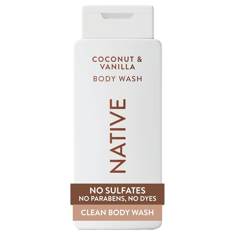Natural Coconut & Vanilla Body Wash | Sulfate & Paraben Free – Front Bottle Shot | Lumeal California