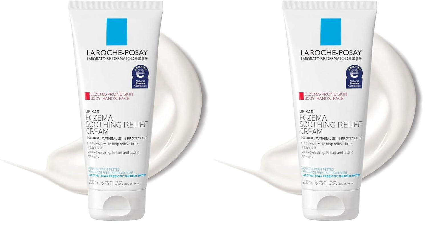 Colloidal Oatmeal Eczema Relief Cream for Face & Body 2-Pack – Front Bottle Shot | Lumeal California
