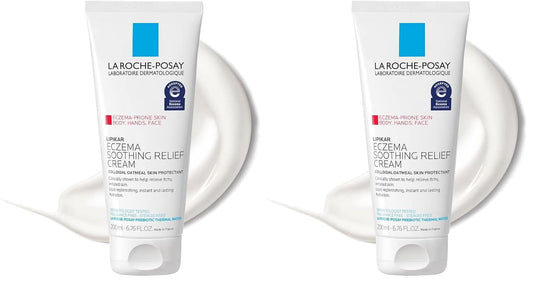 Colloidal Oatmeal Eczema Relief Cream for Face & Body 2-Pack – Front Bottle Shot | Lumeal California