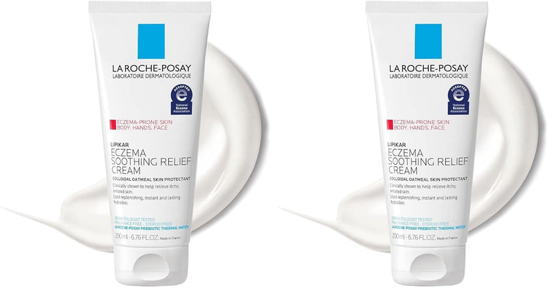 Colloidal Oatmeal Eczema Relief Cream for Face & Body 2-Pack – Front Bottle Shot | Lumeal California